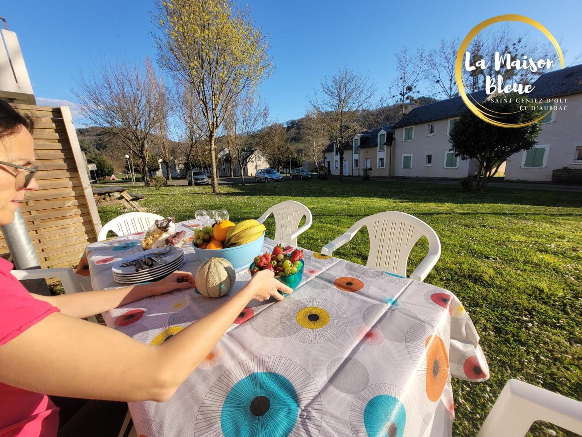 La Maison Bleue, Village Vacances, Piscine, Parking Saint-Geniez-dʼOlt Buitenkant foto